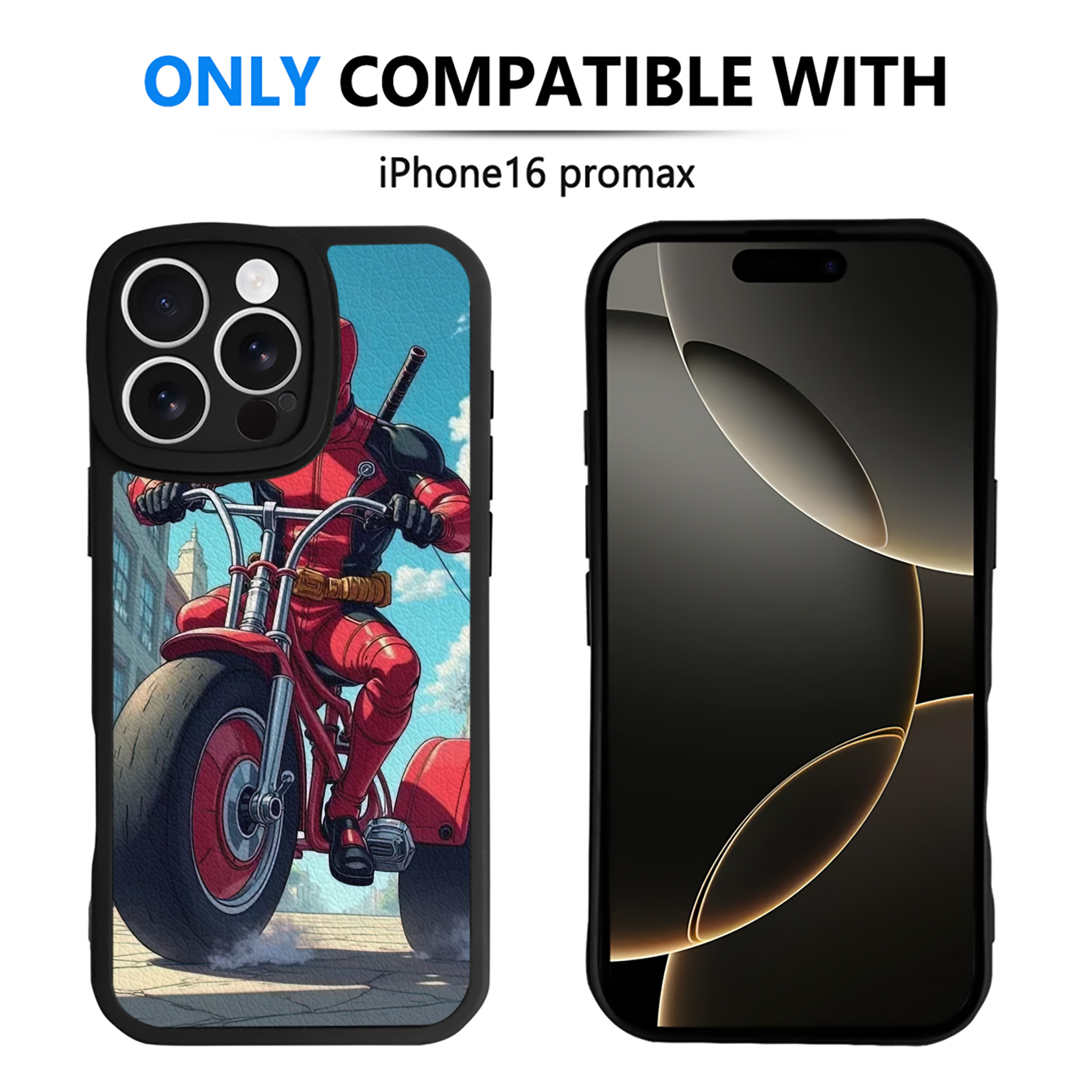 （画像用） Deadpool デッドプール 【iPhone 16シリーズ対応】シリコンスマホケース（レザー調） 材質：シリコン